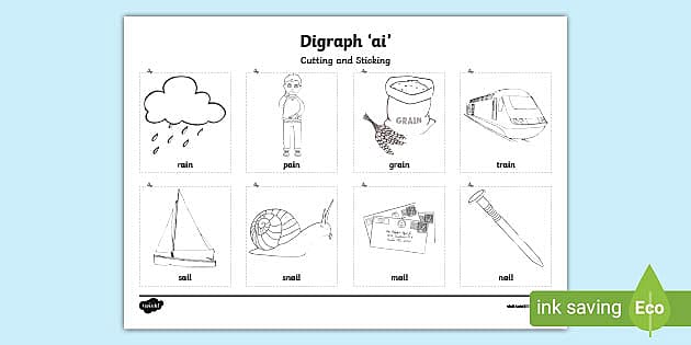 Digraph 'ai' Worksheet (teacher made) - Twinkl