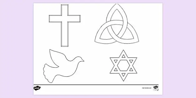 religious symbols coloring pages