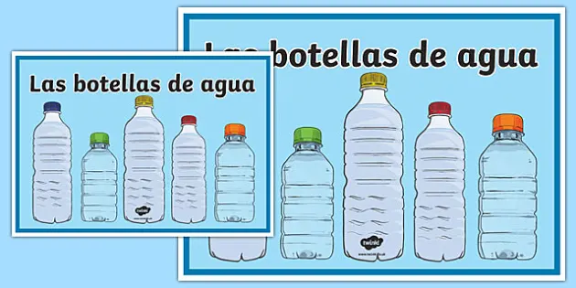  Cartel Las botellas de agua (Lehrer gemacht)