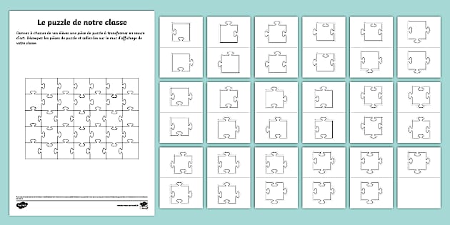 Activit Pour La Rentr e Scolaire Le Puzzle De Notre Classe Art 