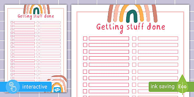 Muted Rainbow Cute To-Do List Template - Parents - Twinkl