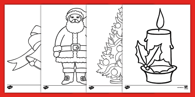 Printed Holiday Theme Adult Coloring Book and Pencil Sets (16 Sheets)