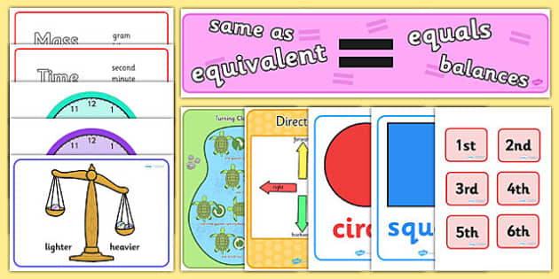 KS1 Maths Display Pack (teacher made) - Twinkl