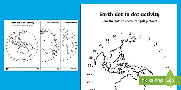 FREE! - Earth Dot to Dot Activity Pack - Educational Resources