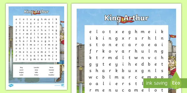 The Sword in the Stone Word Search