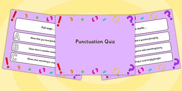 Punctuation Quiz | SPaG PowerPoint (teacher Made) - Twinkl