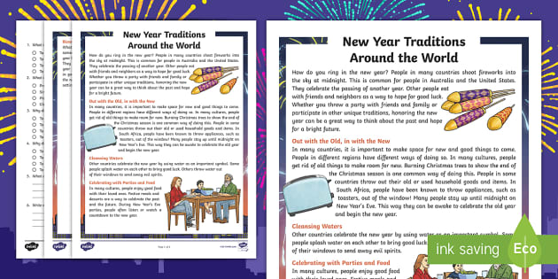6 Elementary Texts to Read about New Years Around The World