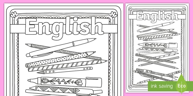 coloring pages for english learners