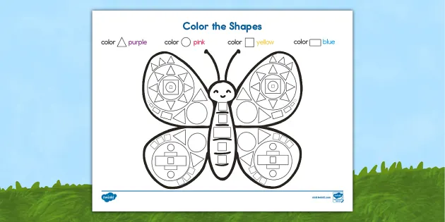 Butterfly Coloring Sheet, K-2 Teaching Resources
