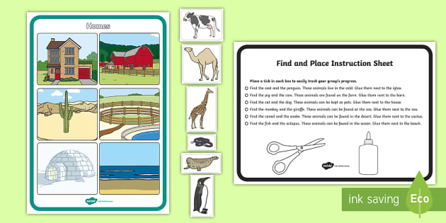 Where Do the Animals Belong? Can You Find...? Poster and Prompt Card Pack