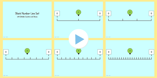 blank maths number line printable maths resources