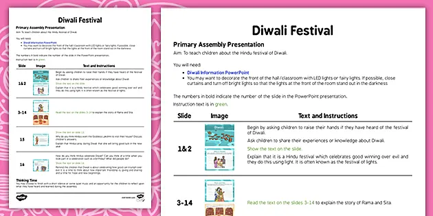 Diwali Assembly Script (teacher made) - Twinkl