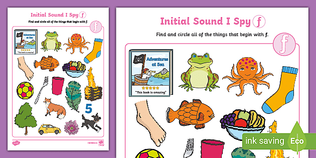 Initial Sounds I Spy Activity Letter F Teacher Made