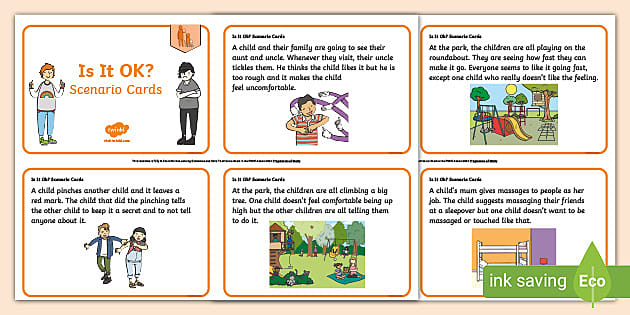 RSHE KS1 Respect and Consent Activity Cards - Scenario Cards