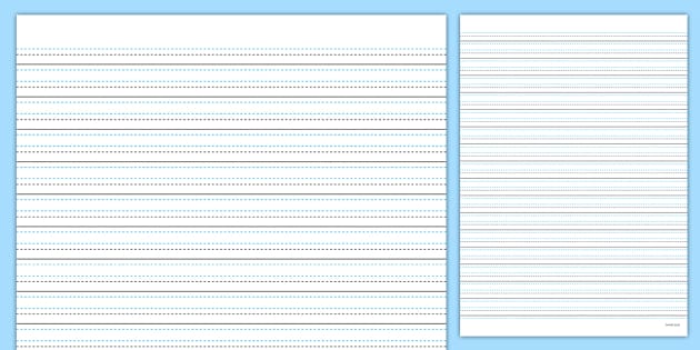 Half Inch Rule Handwriting Paper Template - Printable PDF
