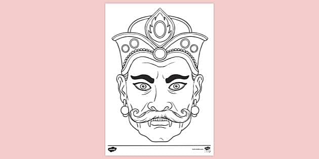 Image of Sketch Of Ten Head Ravan Kidnapping Goddess Sita Outline Editable  Vector Illustration-AY244142-Picxy