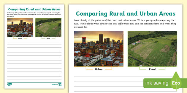 Comparing Rural and Urban Areas in South Africa Worksheet