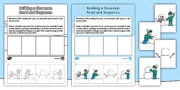 Building A Snowman Read And Sequence Activity teacher Made 