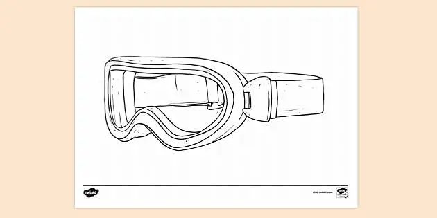 Free Ski Goggles Colouring Sheet Colouring Pages