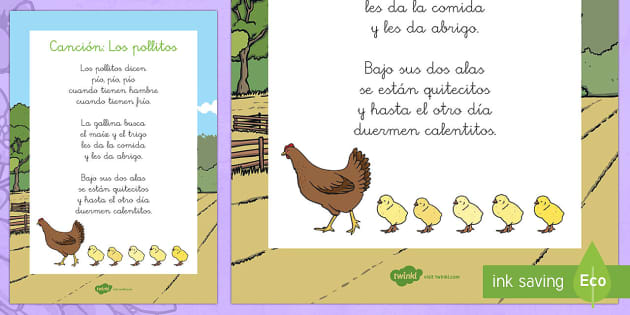 barbilla lavabo Línea de visión Canción infantil: Los pollitos - Día de la Madre - Twinkl