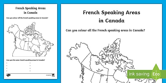 French Speaking Areas In Canada Activity Sheet Twinkl