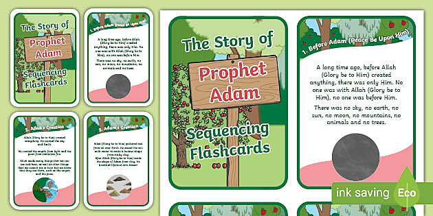 the-story-of-prophet-adam-in-islam-sequencing-flashcards