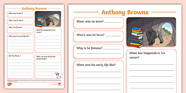 Anthony Browne Author Fact Fileanthony Browne Twinkl 8334