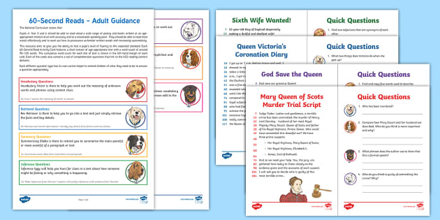 UKS2 60-Second Reads: Marvellous Monarchs Activity Pack