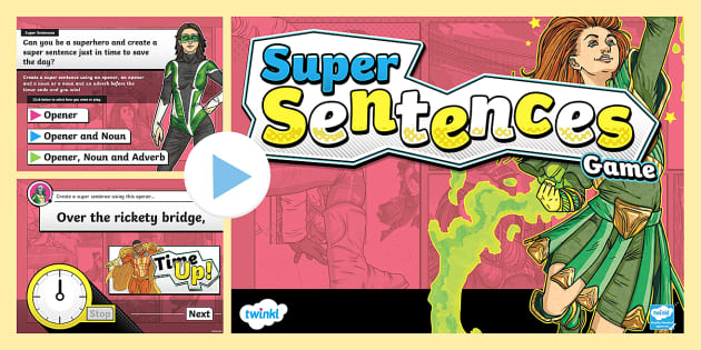 UKS2 Super Sentences PowerPoint Game | Twinkl | Grammar