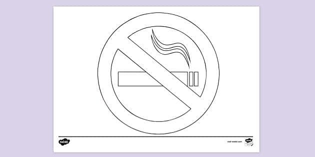 free no smoking coloring pages