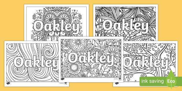 FREE! - Riley Mindfulness Name Colouring Activity, Twinkl