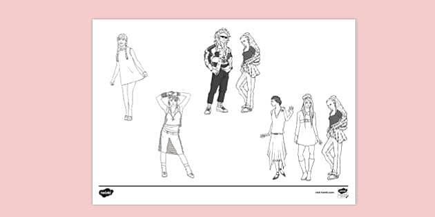 free fashion design coloring pages