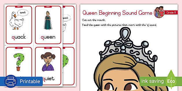 Gr. R Phonics Printable Game: Q Sound (teacher Made)