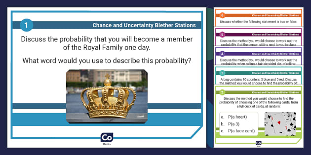 Chance and Uncertainty Blether Stations (teacher made)
