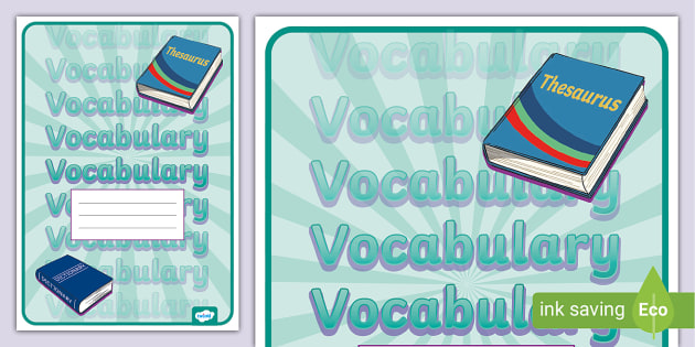Vocabulary Book Cover (Teacher-Made) - Twinkl