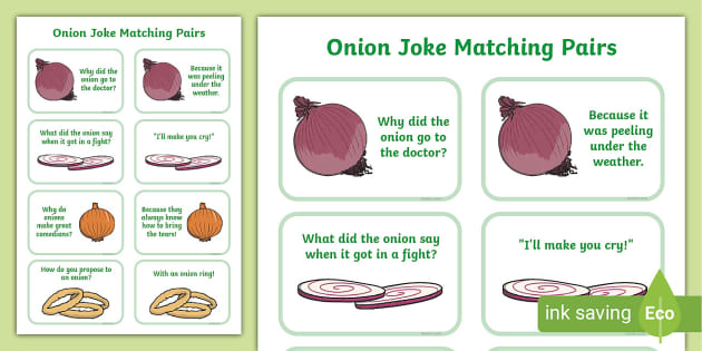 Onion Joke Matching Pairs (Hecho por educadores) - Twinkl