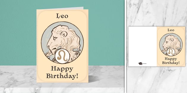 leo birthday card