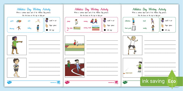 Athletics Day Early Writing Activities (Teacher-Made)