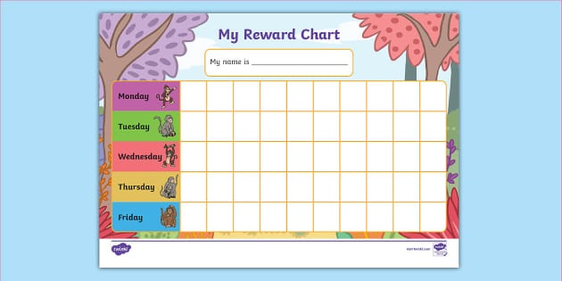 Monkey Reward Chart (teacher made) - Twinkl