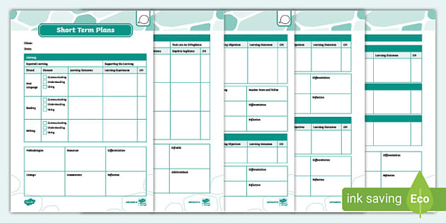 Teacher Planner: Short Term Plans - Twinkl