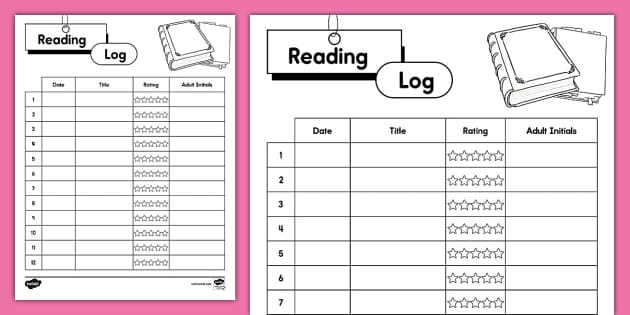 Reading Log (teacher made) - Twinkl