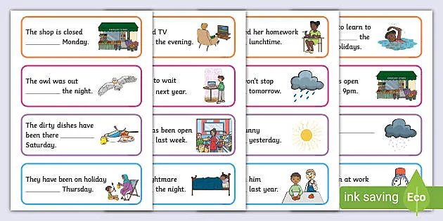 Time Prepositions Fill In The Sentence Using During, Until Or Since