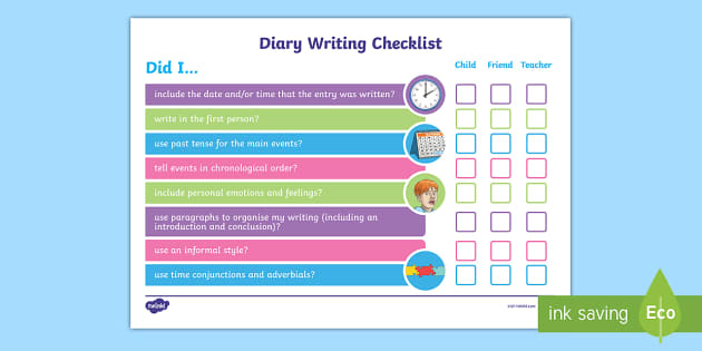 T2 E 4449 Uks2 Diary Writing Checklist Ver 1 