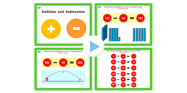 Y3 Addition Subtract Lesson 2c Subtracting Tens Not Crossing 100