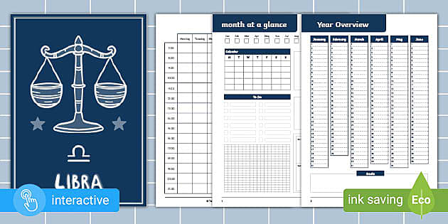 Libra Planning Booklet Template Twinkl Busy Bees Twinkl