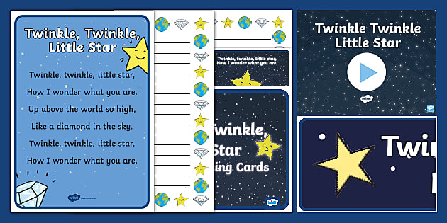 Twinkle Twinkle Little Star Nursery Rhyme Poster - Twinkl