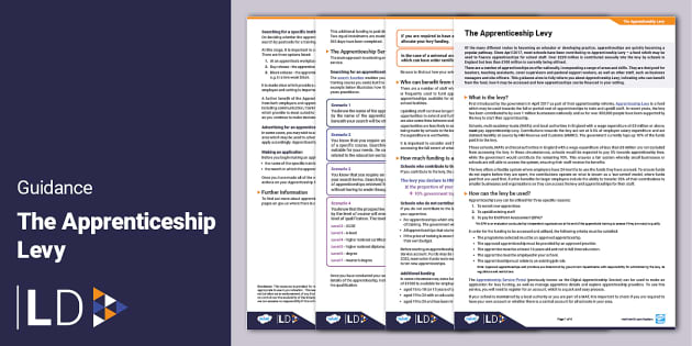 The Apprenticeship Levy Guidance Leaders Slt