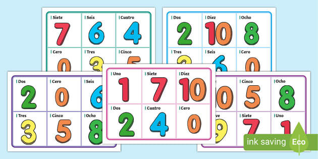 number bingo in spanish game fun teaching resource