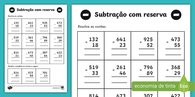 Cálculos simples alfabetização - Recursos de ensino