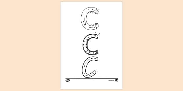 FREE! - Letter C Colouring Page | Colouring Sheets - Twinkl